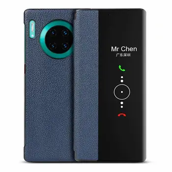 

For Huawei Mate 30 Pro Case Flip Wallet Style Open Window Cover for Huawei Mate 30 Case Mate30 Pro Cover Coque Fundas 2019