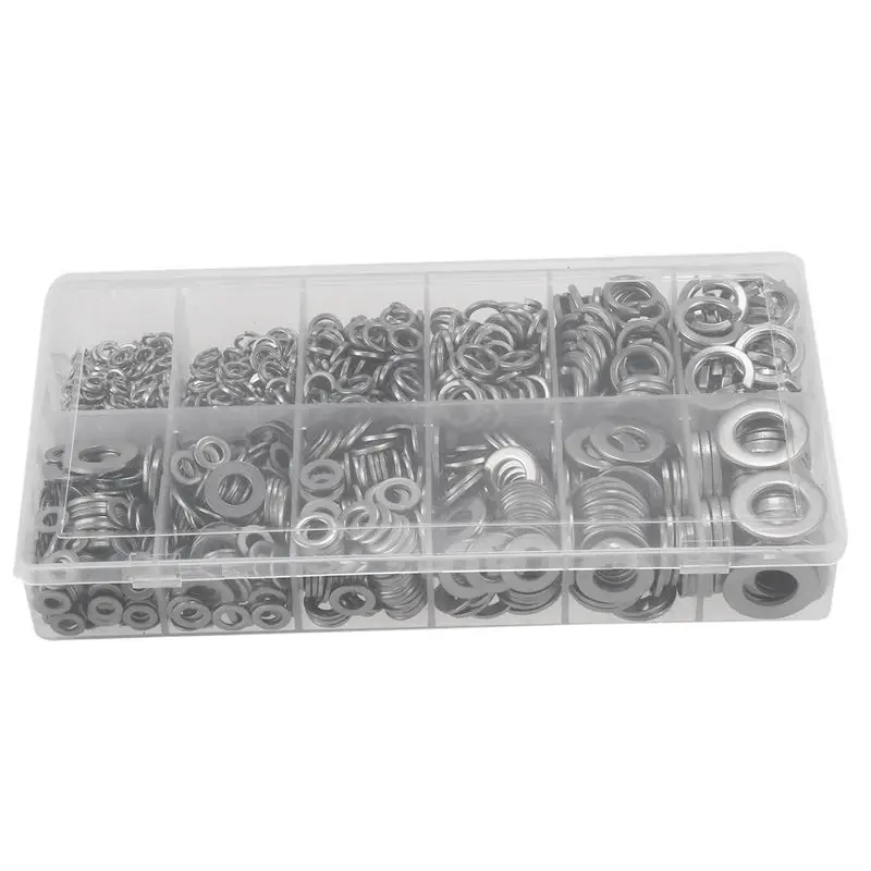 

Hot Sale 790 Piece Flat & Spring Stainless Steel Assorted Washers Rust Resistant