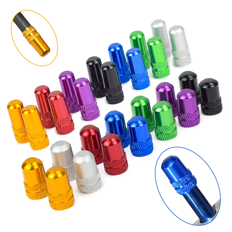 4/8pcs Aluminum Alloy Bicycle Tire Presta Valve Caps Bike Covered Protector MTB Road Tyre Dustproof AV/FV Valve Bike Accessories bicycle tire valve cap