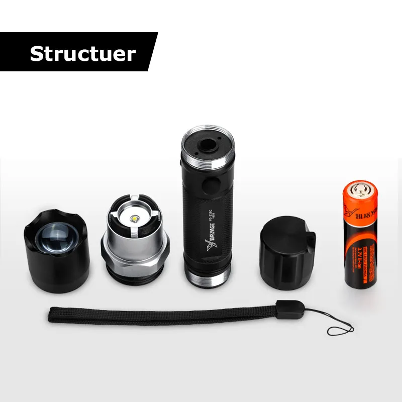 Cena Wodoodporna latarka taktyczna 1800mAh 18650 latarka na akumulator Cree XP E latarka LED Touch Lantern Lotus Head Metal