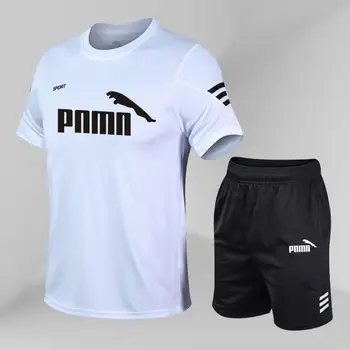

tracksuits Men Shirts Suit Short Sleeve T-Shirt Sets 2Pcs/Set Running T-shirts Running Soccer Play Shorts Sport Shirt Sets