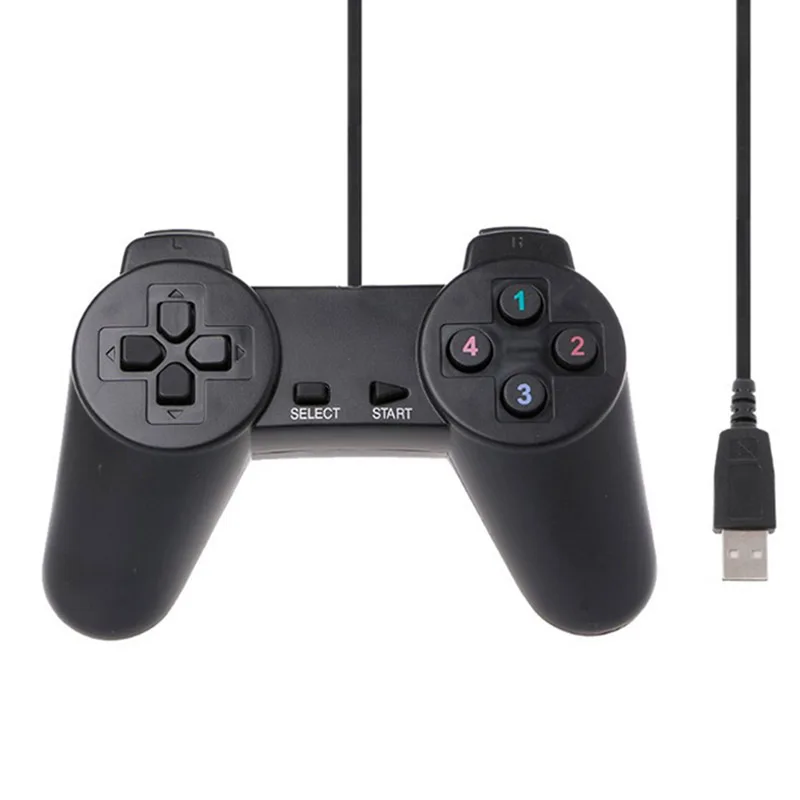 Высококачественный интересный черный геймпад для PS1/PS2 playstation Joypad с двойным джойстиком