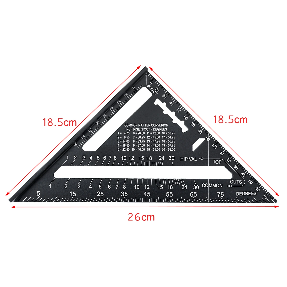 12/7 Inch Aluminum Alloy Triangle Angle Ruler Squares For Woodworking Speed Square Angle Protractor Rulers Measuring Tools-7 Inch_ 12/7 Inch Aluminum Alloy Triangle Angle Ruler Squares For Woodworking Speed Square Angle Protractor Rulers Measuring Tools-7 Inch_