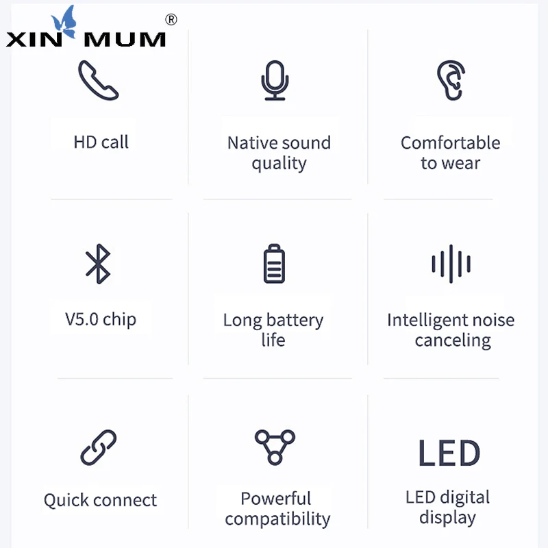 XG13 Wireless Bluetooth 5 0 TWS Earphone Mini Mic Earbuds With charging BOX Sport Headset For iOS Android Bluetooth Phone