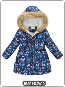 Модная теплая Осенняя хлопковая куртка с меховым украшением и уникальным карманом для девочек, От 3 до 5 лет