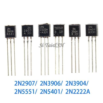

100pcs 2N3904 2N3906 2N4403 2N2907 2N4401 2N2222 PN2222 2N5401 2N5551 TO-92 TO92 transistor