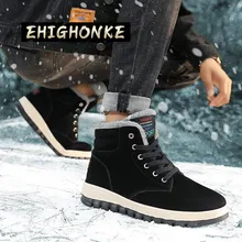 

Winter Big Size Warm Boots Men 's Leather Sneakers Scarpe Uomo Men 's Snow Boots PU Adult Loafers Casual Shoes Rubber Solid