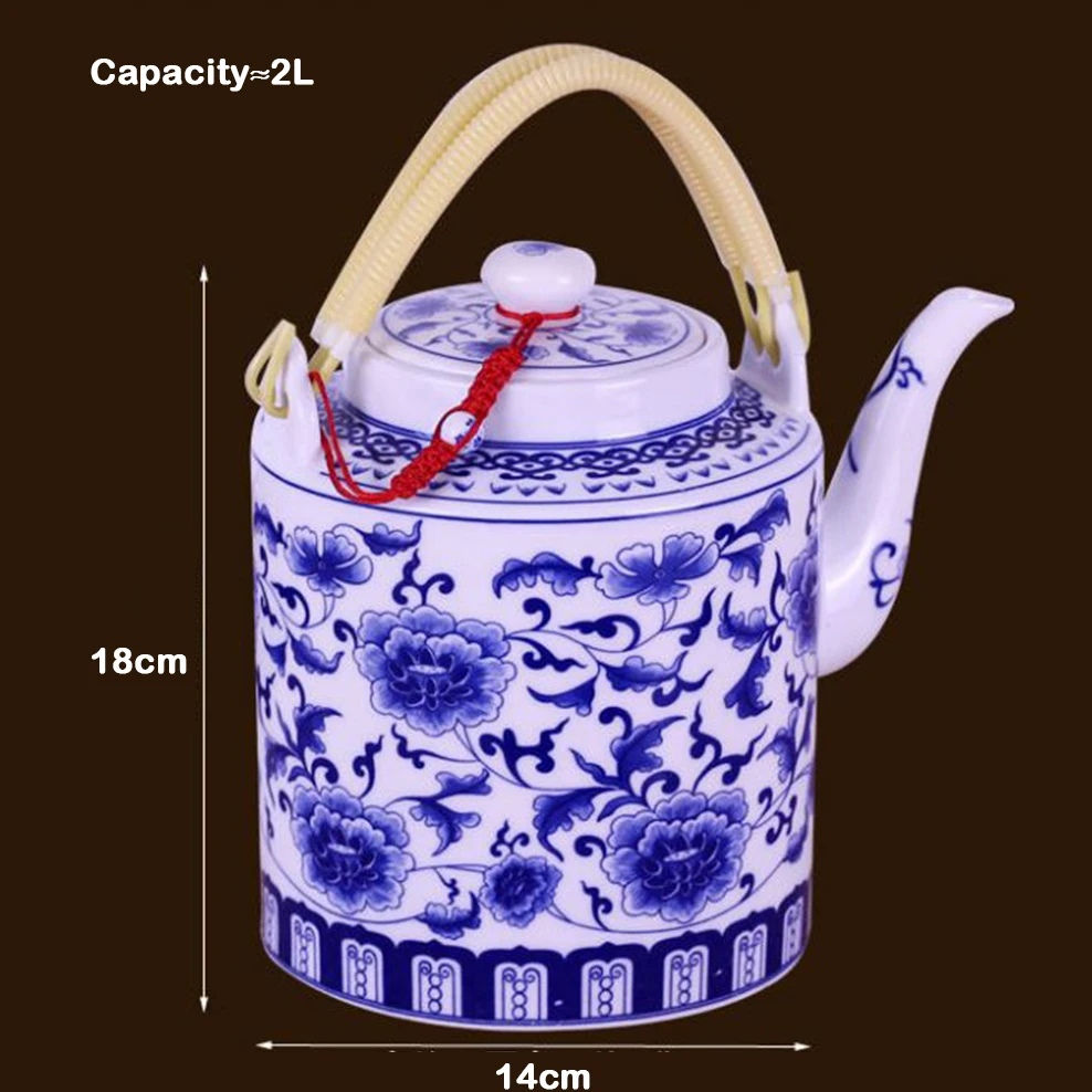 HXSCOO Vaso da 900 ml teiera in Porcellana di Grande capacità in