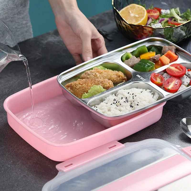 EIMAI детский Ланч-бокс из нержавеющей стали 304 Bento Ланч-бокс с отсеком посуда контейнер для микроволновой печи