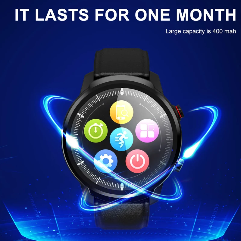 ESEED Smart watch men L5 plus L3 IP68 waterproof full touch screen long standby smartwatch Heart Rate Leather band watch