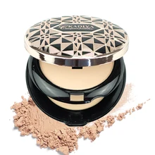 KAQIYA 1010 компактная пудра 2 в 1 полупрозрачная прессованная пудра торт супер тонкий контроль масла отбеливающий консилер водонепроницаемый стойкий