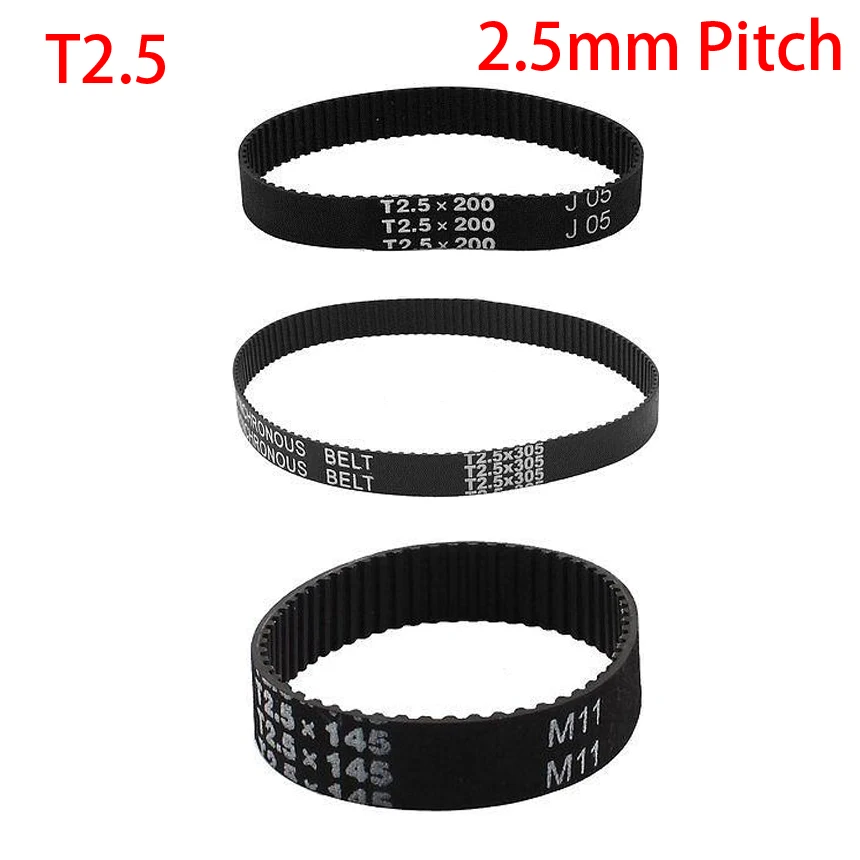 

T2.5x420 T2.5x480 T2.5x580 T2.5x625 168 192 232 250 T Tooth 6mm 10mm 15mm 20mm Width 2.5mm Pitch Cogged Synchronous Timing Belt