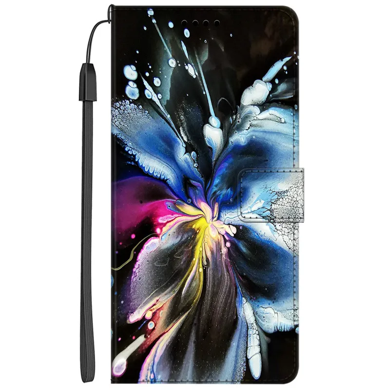 Elegant PU Leather Book Wallet Phone Case with Magnetic Closure and Card Holder Feature