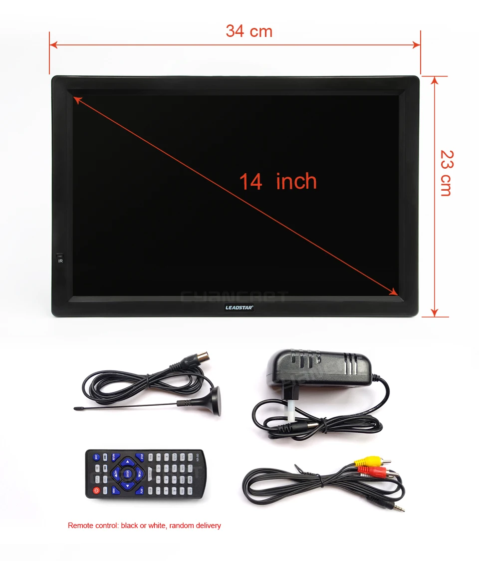  LEADSTAR D14 14 inch HD Portable Mini TV Built in DVB-T2 Digital Tuner Full Compatible With DVB T2/