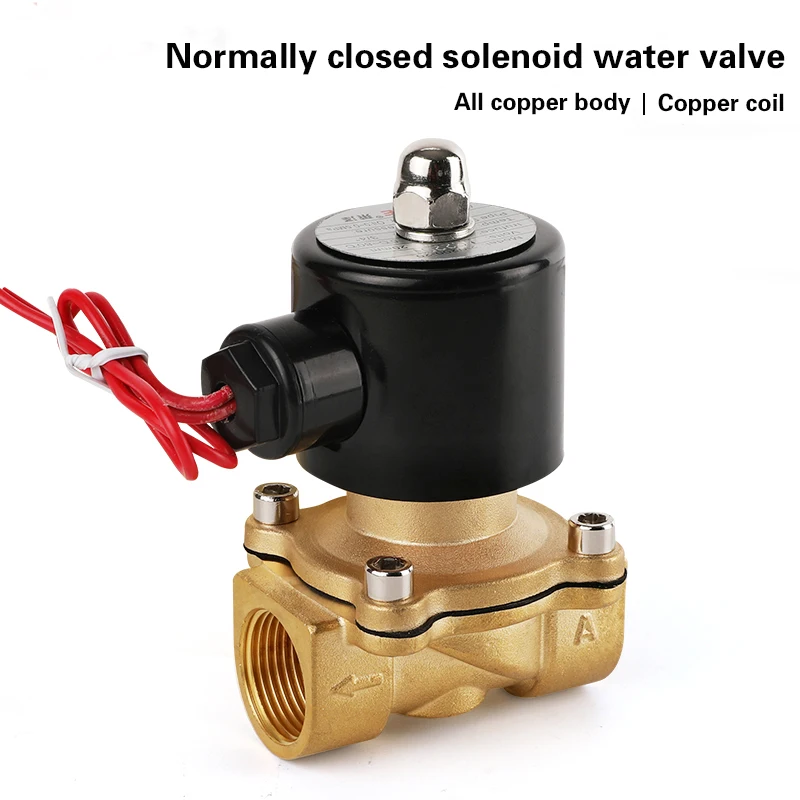 Electric Solenoid Valve 1/4" 3/8" 1/2" 3/4" DN08/10/15/20/25/32 Normally Closed Pneumatic for Water Oil Air DC12V DC24V AC220V |