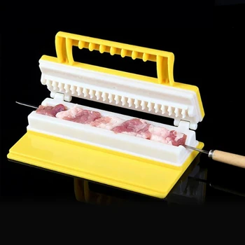 

M Artifact Abs Plastic Meat Skewer Device Portable Barbecue String Tool ulti-Function Barbecue Wearing String