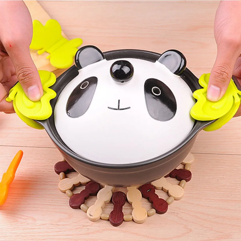 

1pc Adorable Butterfly-Shaped Silicone Anti-Scald Device With Magnets Kitchen Tool Gadget Random Colors