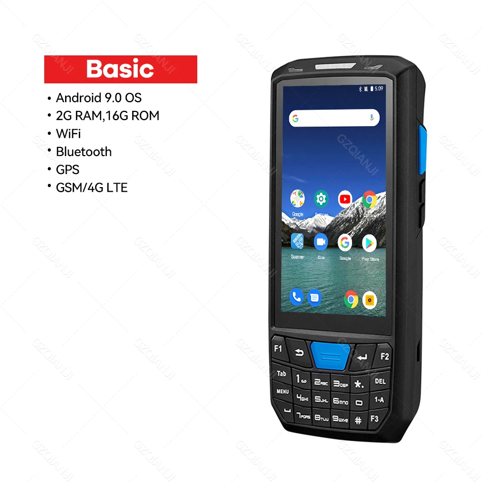 hand scanner Android 9.0 PDA Barcode scanner 1D 2D QR code Honeywell Newland Scanner IP66 Wifi 4G 4.5'' screen keyboard NFC PDA Data Terminal canon scanner Scanners