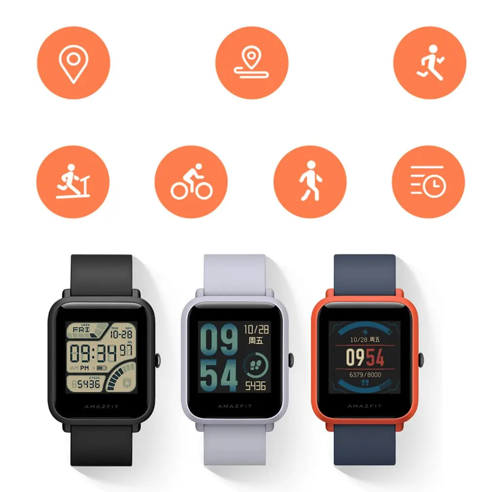 Смарт-часы Xiaomi Huami Amazfit Bip, gps, умные часы, Android iOS, монитор сердечного ритма, 45 дней, срок службы батареи IP68, всегда на дисплее