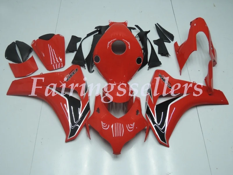 Инъекций ABS Полный обтекатели комплект Подходит для HONDA CBR1000RR 2008 2009 2010 2011 CBR1000RR 08-11CBR1000 обтекатель, черные, красные, Пламенные со стразами
