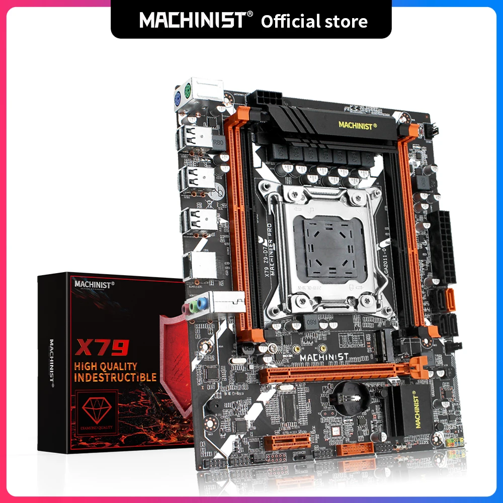 MACHINIST X79 motherboard LGA 2011 support DDR3 REG ECC/NON ECC i7 Xeon E5 V1 V2 processor with VRM FAN M ATX X79 Z9 D7|Motherboards| - AliExpress