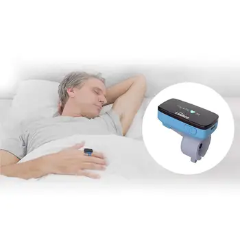 

Overnight Sleep Oximeter with APP Vibration Alert for Sleep Apnea COPD Heart Rate Blood Oxygen Saturation Monitor Viatom SleepO2