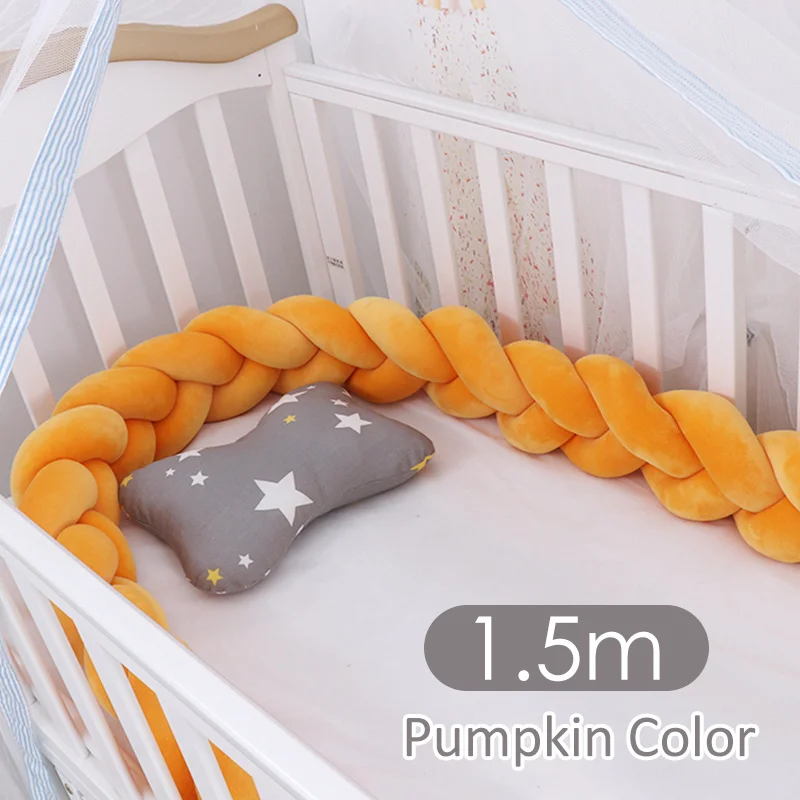 New Arrival 1-9 Baby Crib Bumper Cushion 1.5M/2M/3M Newborn Bed Braid Stuff Stroller Accessories Baby Room Decor Kids' things - Цвет: color 16