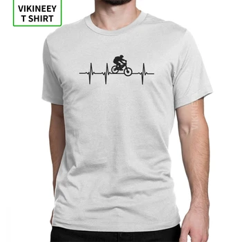 

Men T-Shirts Biker Puls Mountain Biker T Shirt Heartbeat Pulse Cyclinger Cycle Hipster Short Sleeves Tee Shirt Tops Large Size