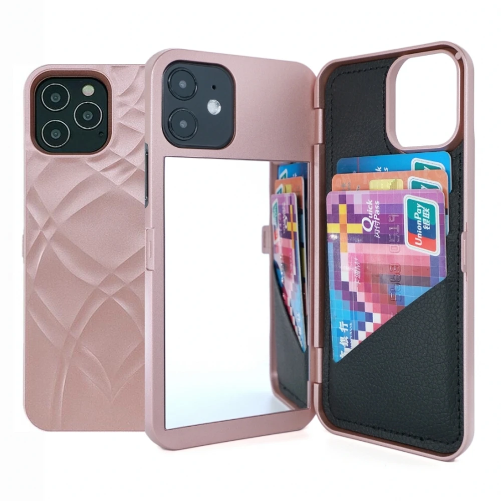 Зеркальный флип-чехол W7ETBEN для iPhone 12 Mini SE2 XS Max XR X 6 6S 7 8 Plus 11 Pro с отделением карт |