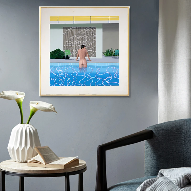 Художественное оформление David Hockney с большими брызгами постеры и принты на заказ