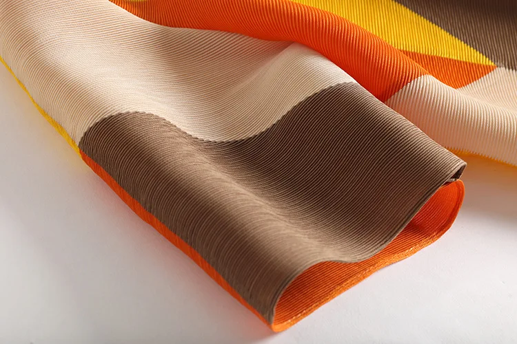 MIYAKE fold Весна и лето круглый вырез Половина рукава свободный большой размер Печать сочетающиеся цвета короткое пальто женский тренд