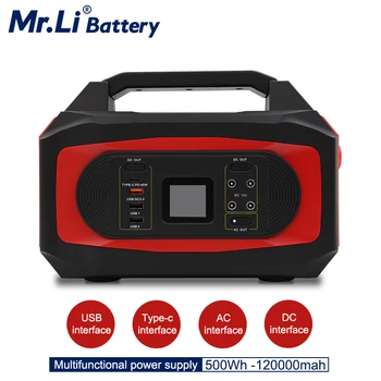 

Portable Solar Generator 500W 120Ah UPS Power Station With AC DC USB Type-C Outputs Suitable For Solar Charge Outdoor Camping