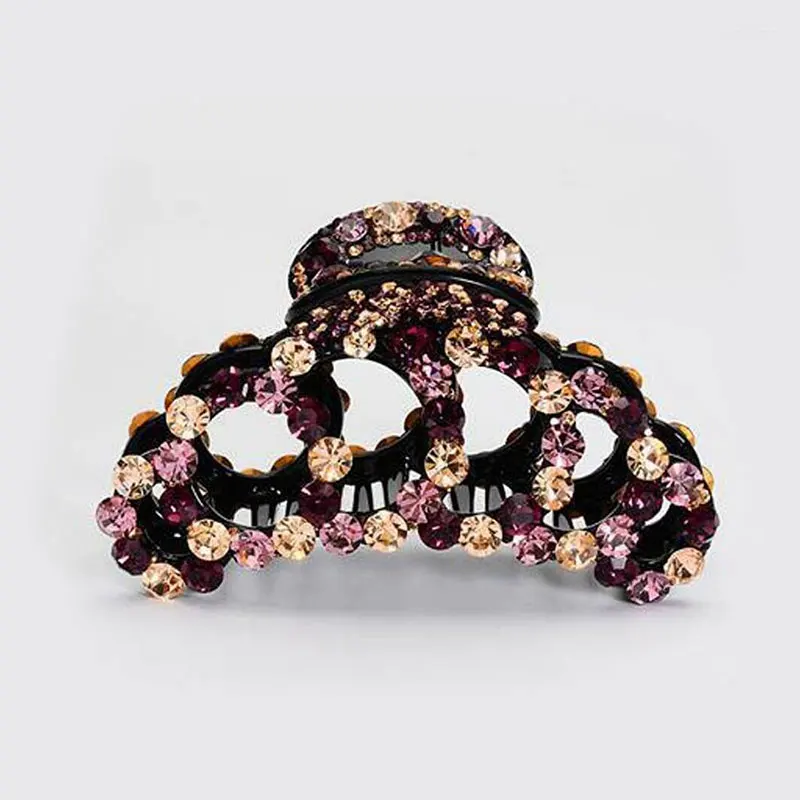 gold hair clips Crystal Hair Claws Colorful Shiny Hairclip Barrettes Women Hair Clip High Quality Hair Clip Rhinestone Hairpins Hair Accessories head accessories female