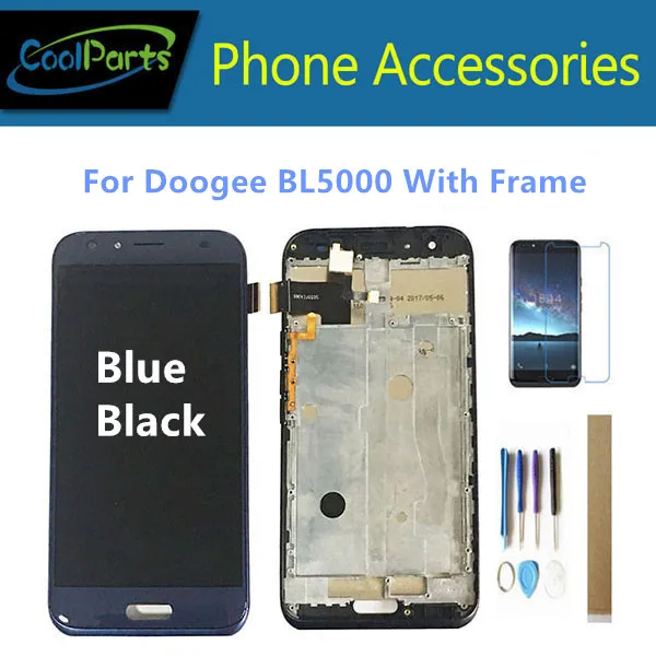 

Original Quality 5.5'' For Doogee BL5000 LCD Display Screen With Touch Screen Digitizer With Frame Black Blue Color With Kits
