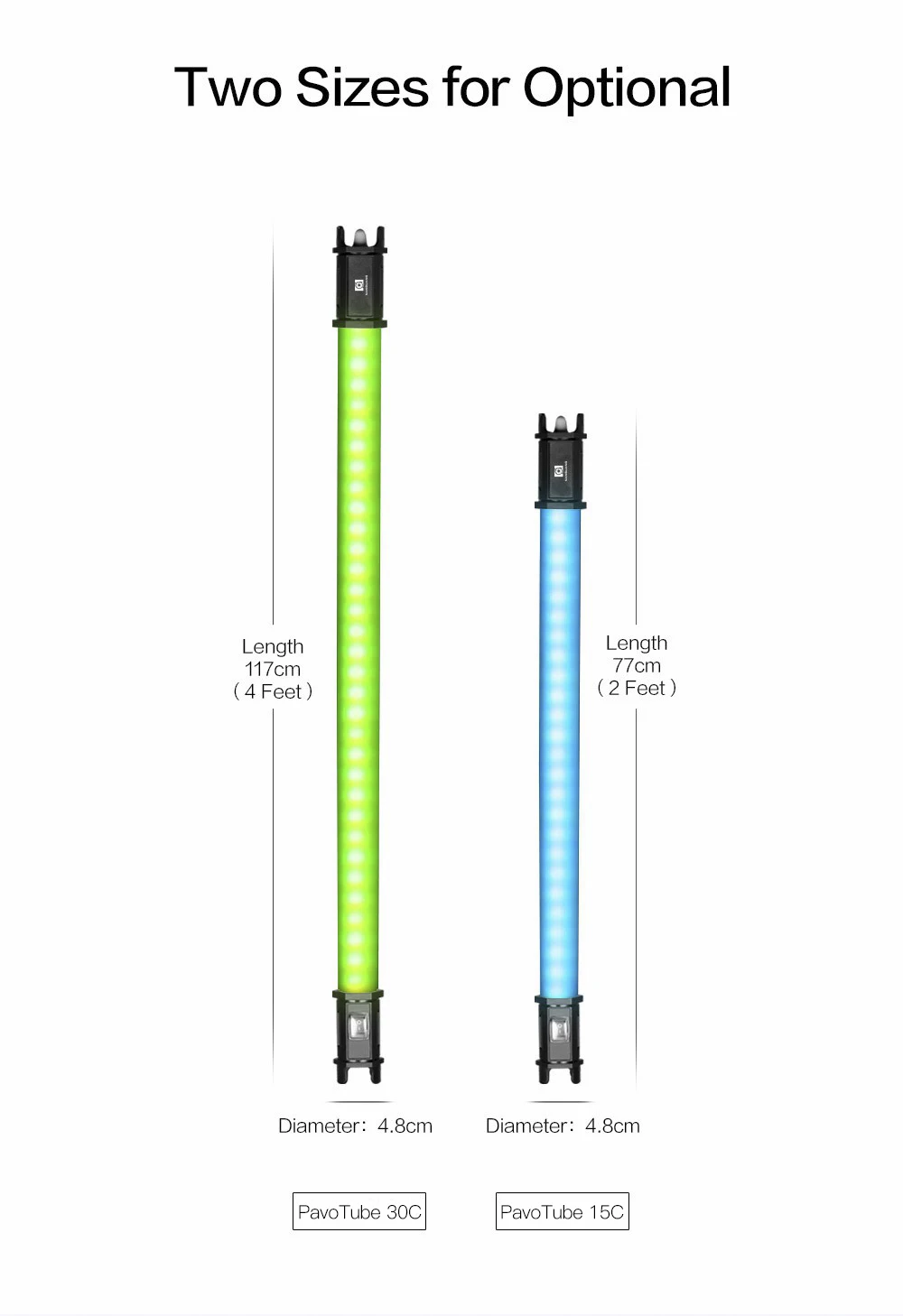 NanGuang NANLITE RGB светодиодный светильник в виде трубки, светильник с цветными спецэффектами, лампа для видеосъемки