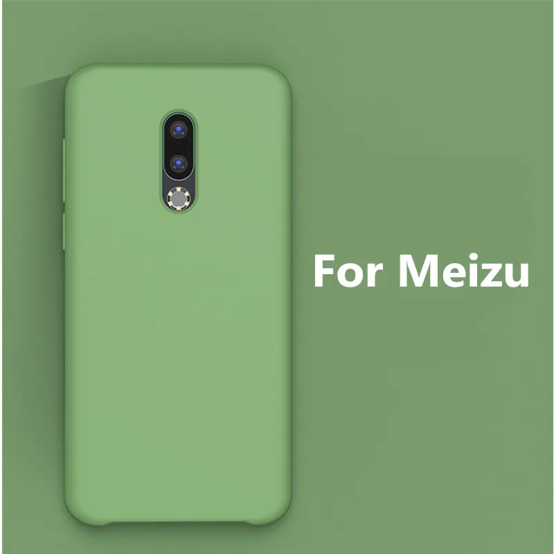 Чехол для Meizu 16 16X XS 16th X8 16s Plus жидкий силикон мягкий ударопрочный чехол из ТПУ 16x
