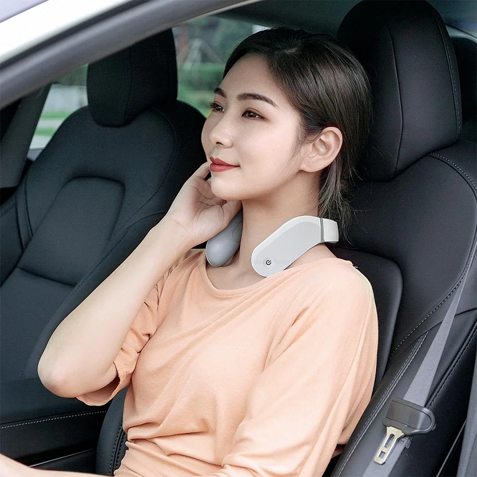 Original Cervical Massager G2 TENS Pulse Protect the Neck Only 190g Double Effect Hot Compress L-Shaped Wear Work With Mijia App