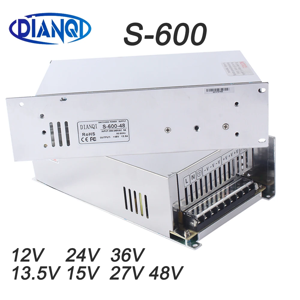 switching power supply for LED Strip light S-600W 12V 13.5V 15V 24V 27V 36V 48V ac dc converter Single Output S-600-15 | Обустройство