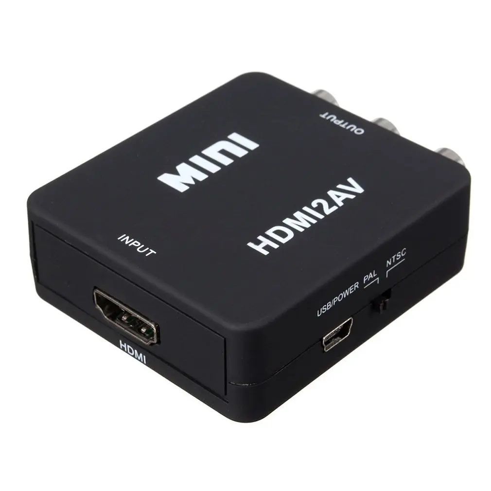 Питание HDMI в AV/конвертер RCA Коробка композитный аудио видео адаптер CVBS 1080P