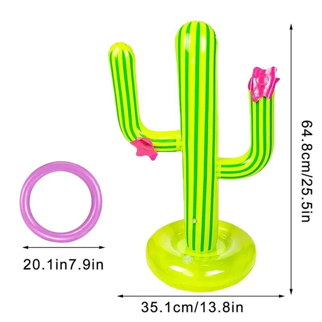2021 Outdoor Swimming Pool New PVC Inflatable Cactus Toss Party Bar Party Beach Travel Pool Toys Set Ice Supplies Game Floating 6