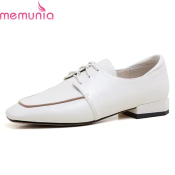 

MEMUNIA 2020 New arrival fashion casual single shoes genuine leather simple ladies shoes spring summer comfortable women pumps