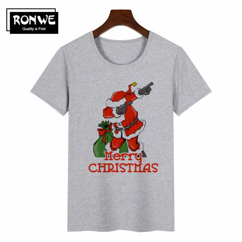 Женская футболка с изображением Санта Клауса, забавная Рождественская Футболка Harajuku, корейские топы, Kawaii, уличная одежда, Camiseta Mujer