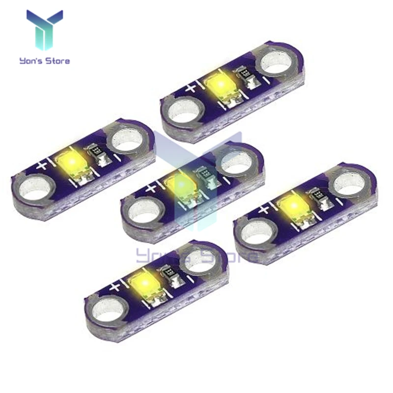 5 adet 3-5V 40MA LilyPad Led Sarı/Yeşil/Beyaz/Mavi/Kırmızı Küçük LED Işık Modülü Arduino DIY KITI 3V-5V SMD DIY Kiti Yüksek Kalite