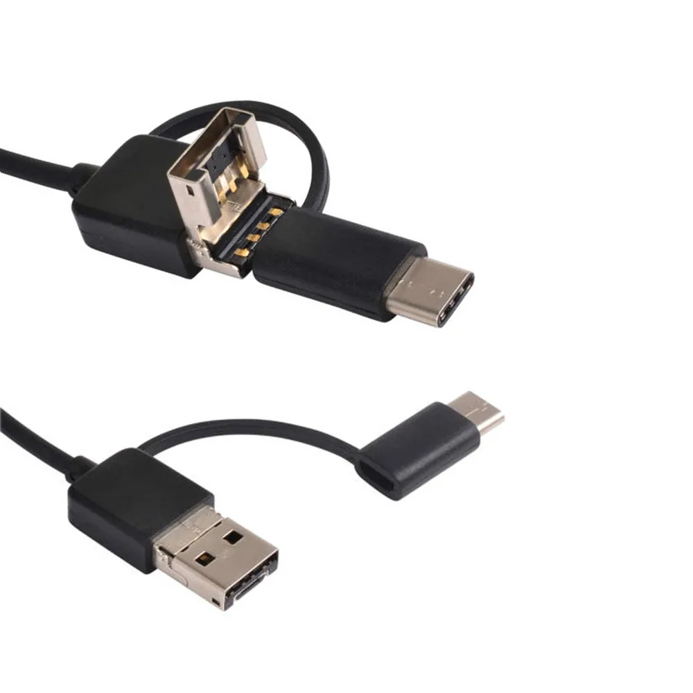 3 в 1 8 мм объектив USB эндоскоп камера IP67 Водонепроницаемый 6 светодиодный OTG Android инспекция видео фотосъемка камера