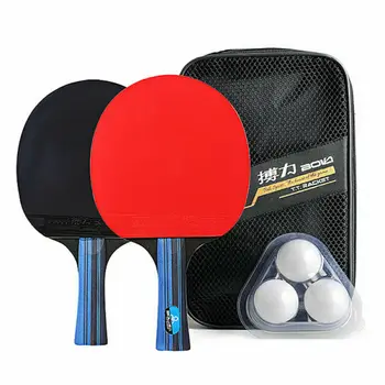 

2Pcs Upgraded 3 Balls Table Tennis Racket Set Lightweight Powerful Ping Pong Paddle Bat with Good Control