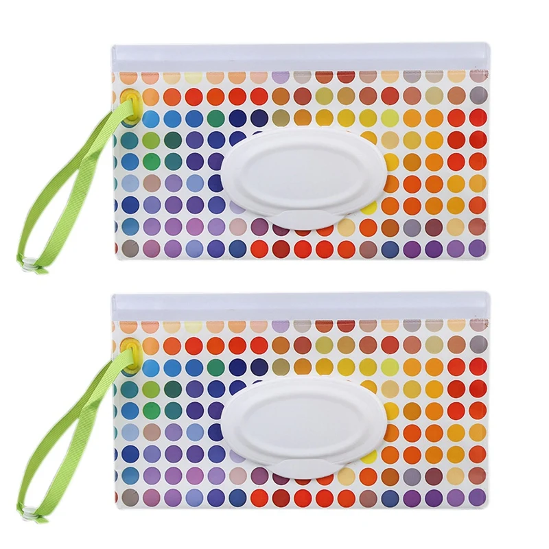 

2 Pcs Reusable Wet Wipe Pouch Dispenser for Baby or Personal Wipes Eco Friendly Wipe Pouches Great for Travel