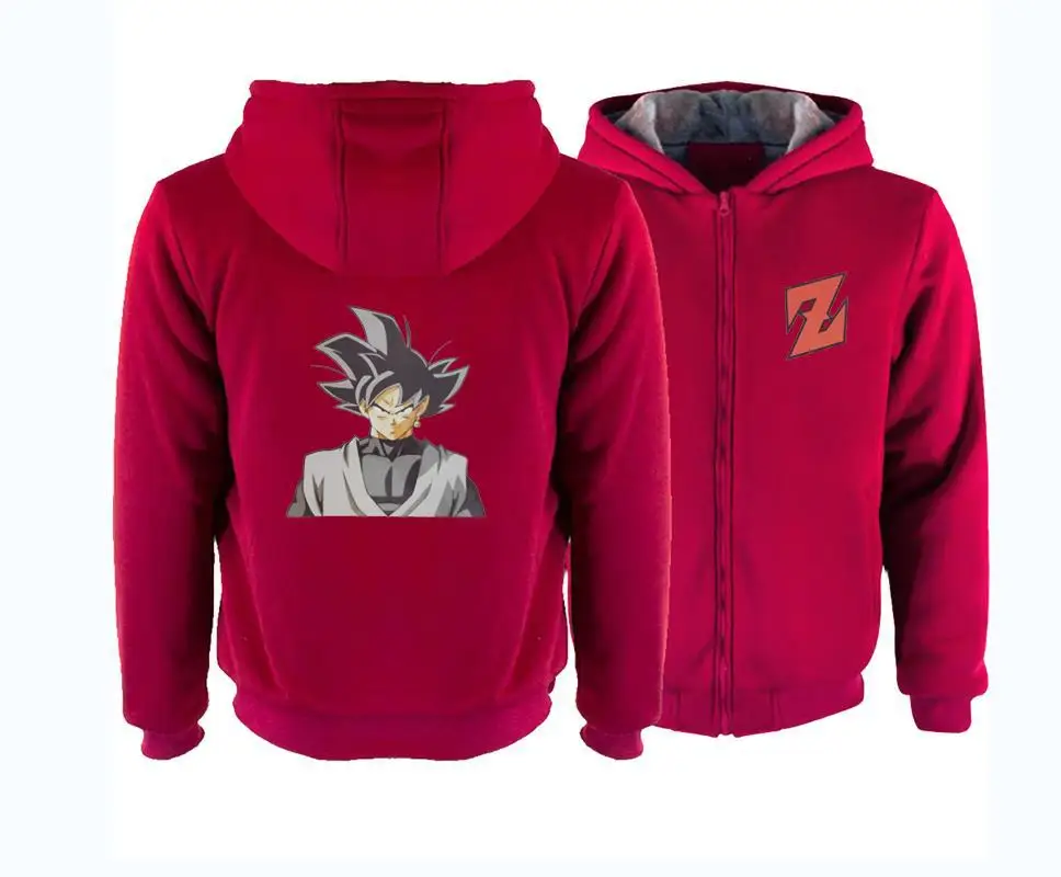 Принт Dragon Ball Z Off White костюм на молнии толстовки для мужчин аниме стих с капюшоном Косплей толстовки уличная Повседневная Верхняя одежда