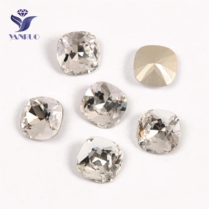 Crystal Yanruo 4470 Подушка пришить стразы стеклянные стразы кристалл заостренный Назад DIY пришитые аксессуары из камней для одежды - Цвет: Crystal