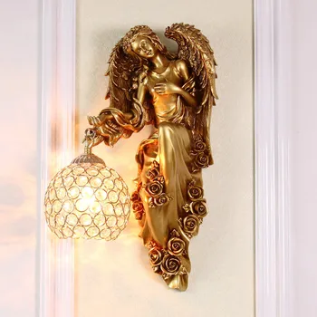

European Angel wall lamp Creative bedroom staircase corridor decoration bedside lamp room decoration room decor