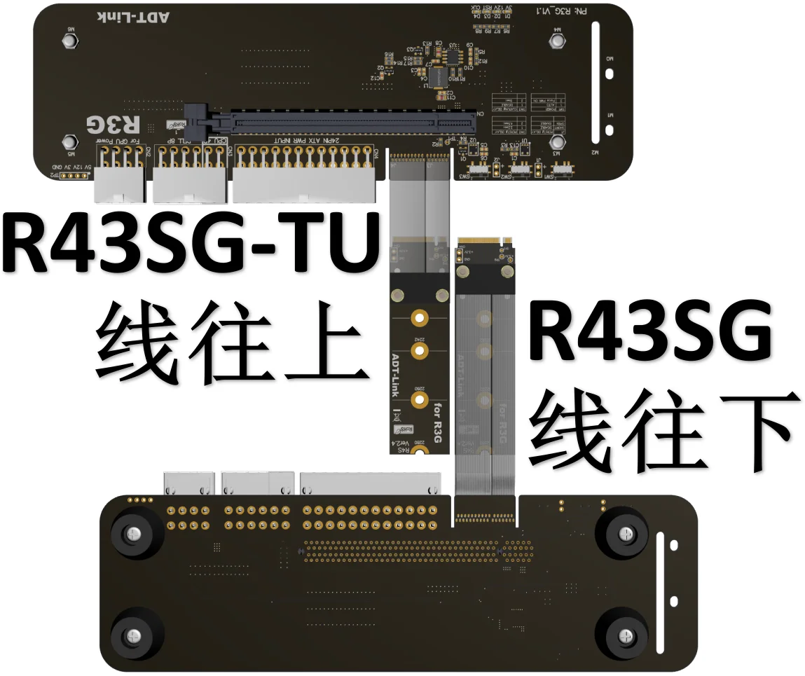 placa gráfica externa pcie3.0 4.0x4 riser cabo para nuc itx stx